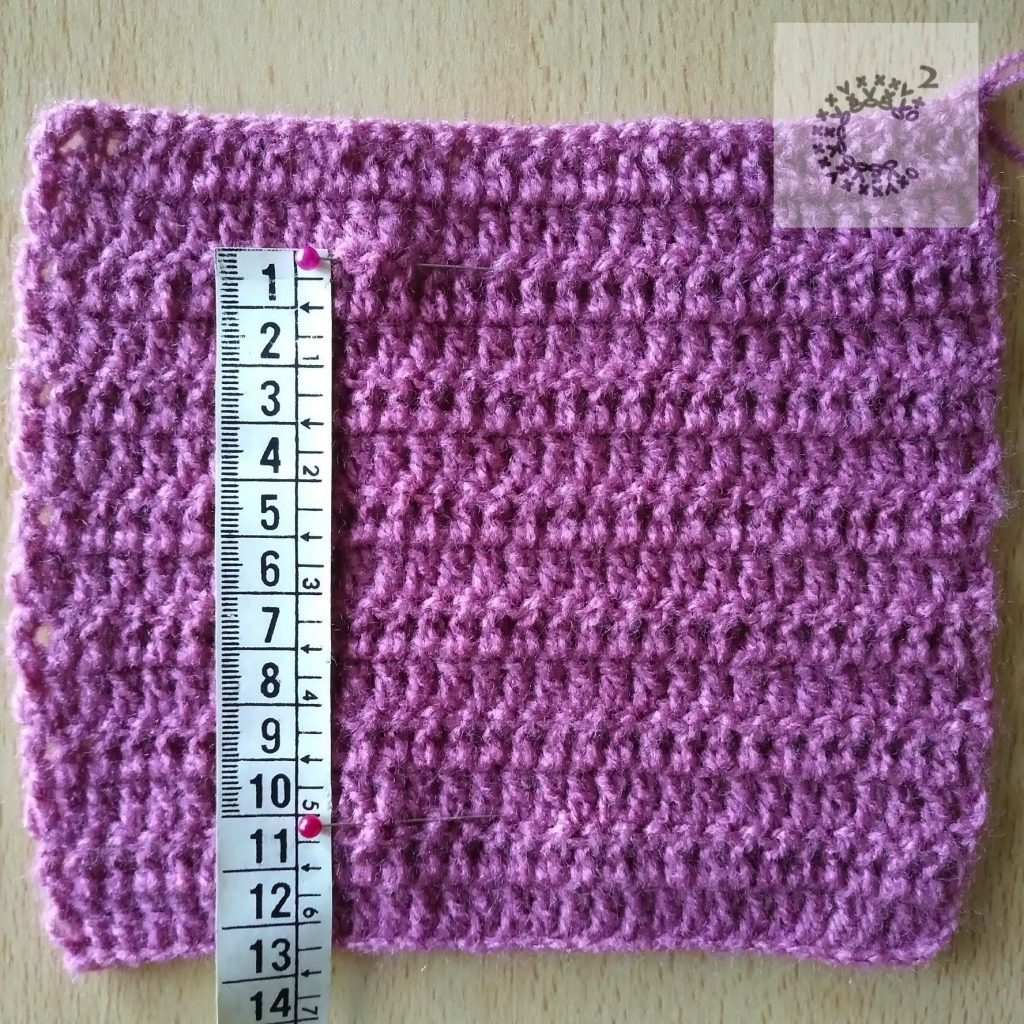 muestra crochet largo