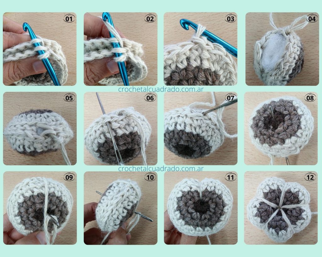 armado flor crochet