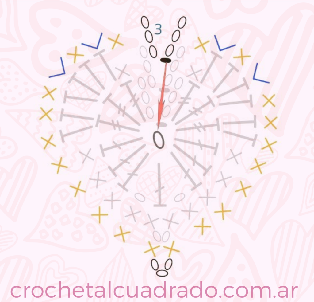corazon grande crochet